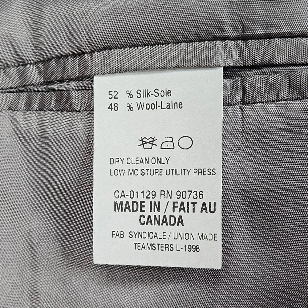 Chaps Ralph Lauren Blazer‎ Mens L Blue Silk Wool Houndstooth Sport Coat Canada